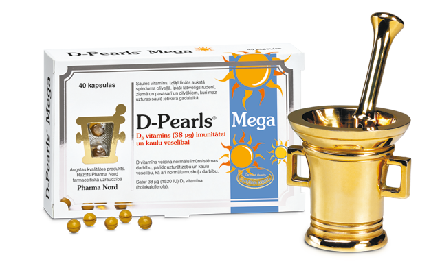 D Pearls Mega являє собою особливу формулу вітаміну D, розроблену компанією Pharma Nord для забезпечення оптимальної біологічної доступності цього вітаміну в організмі