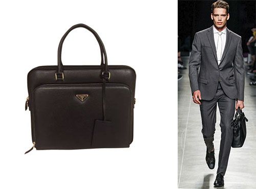 Чоловіча сумка-портфель зі шкіри від Prada